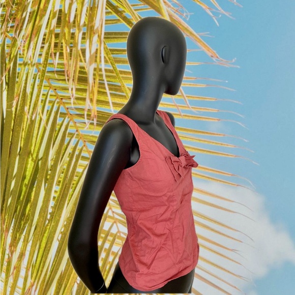 Orange Tank Top with Bow - Picture 1 of 3